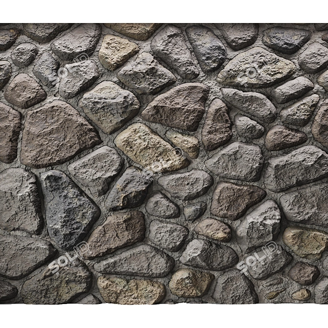 Seamless Stone Texture | PBR Material 3D model image 1