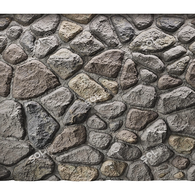 Seamless Stone Texture | PBR Material 3D model image 6