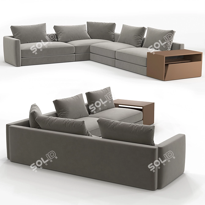 Flexform Harper Corner Sofa - Stylish and Functional 3D model image 1