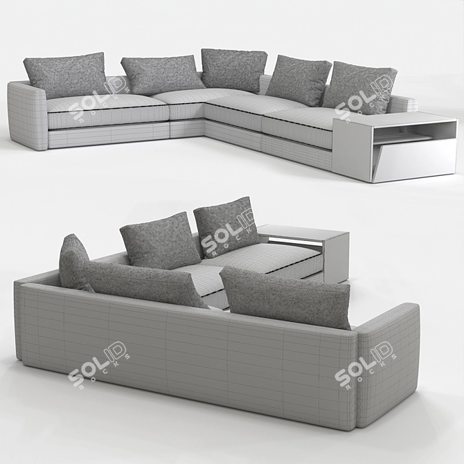 Flexform Harper Corner Sofa - Stylish and Functional 3D model image 2