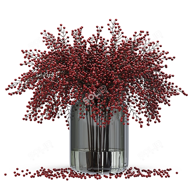 Berry Bliss: Delightful Bouquet Vases 3D model image 3