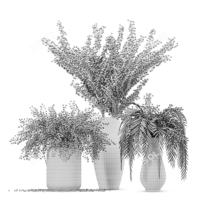 Berry Bliss: Delightful Bouquet Vases 3D model image 4