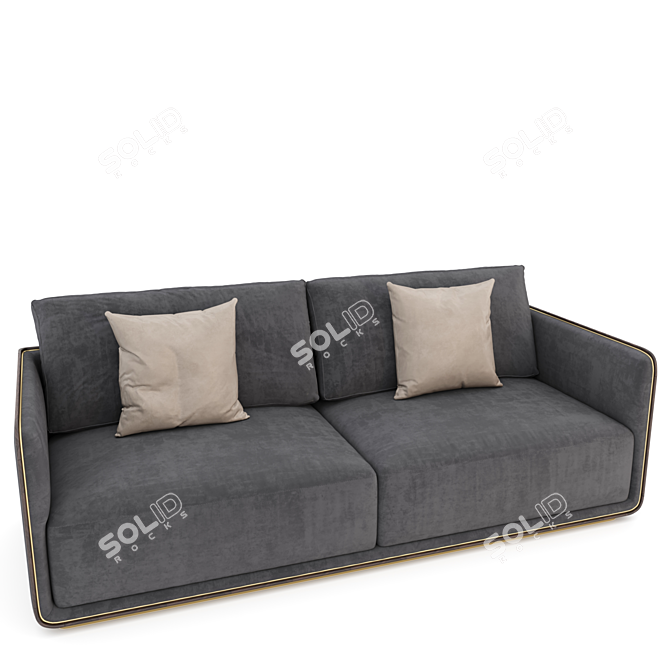 Modern Denning Sofa: Contemporary Style & Comfort 3D model image 1