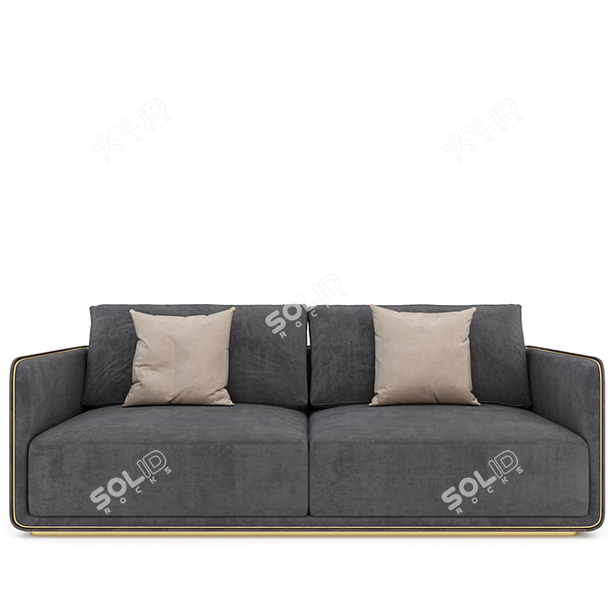 Modern Denning Sofa: Contemporary Style & Comfort 3D model image 2