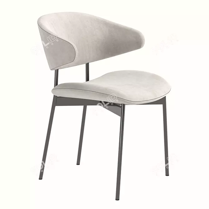 Elegant Luz Dining Chair 3D model image 2