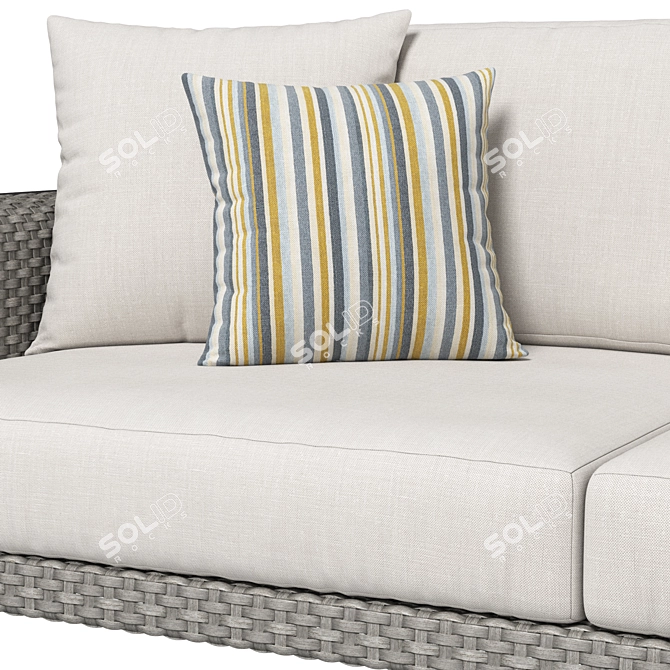 Chatham Wicker Sofa: Stylish Seating Solution 3D model image 4