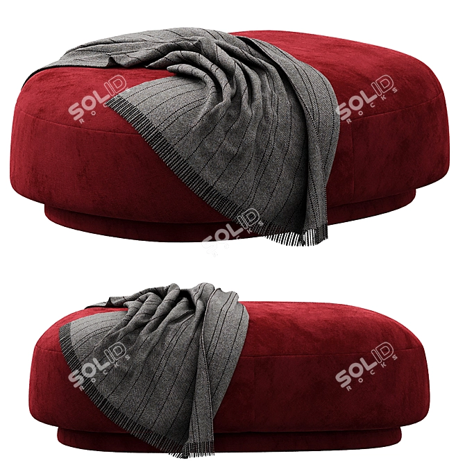 Sleek Tacchini Julep Ottoman 3D model image 1