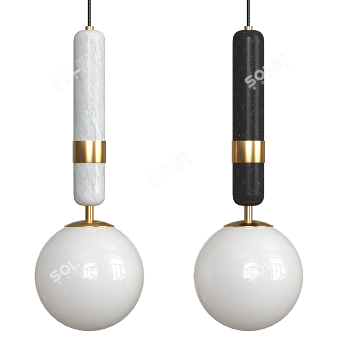 Title: Elegant NOEL Design Lamp 3D model image 1