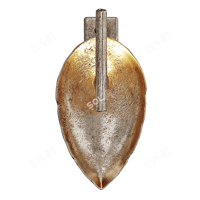 Leaf Sconce: Customizable Finishes 3D model image 2