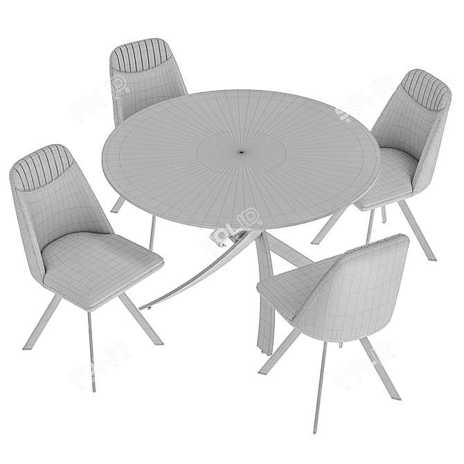Modern Dining Set: Elsi Chair and Gabriel Table 3D model image 6