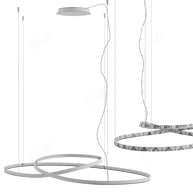 Heaven Lamp: Elegant Italian Lighting 3D model image 4