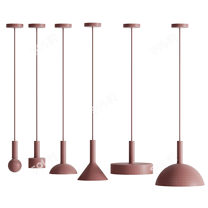 Ferm Living Socket Pendant Collection 3D model image 3