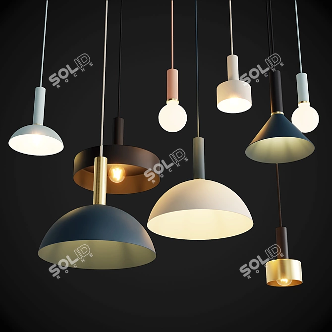 Ferm Living Socket Pendant Collection 3D model image 4