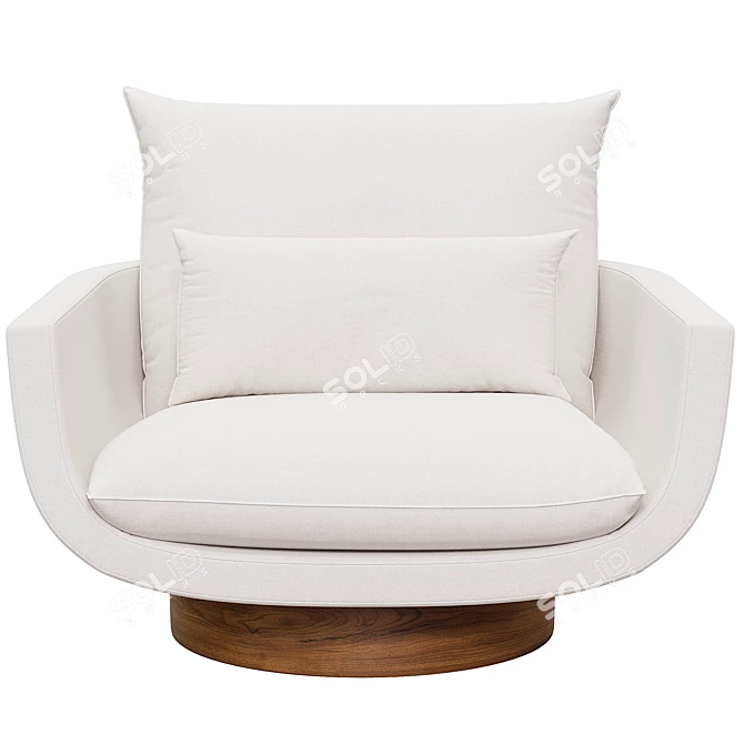 Yabu Pushelberg Rua Ipanema Chair: Textured Wool Elegance 3D model image 3