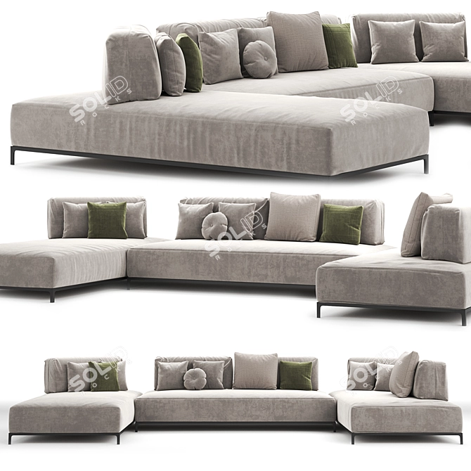 Ditre Sanders AIR Sofa - Modern Comfort at Its Finest 3D model image 1