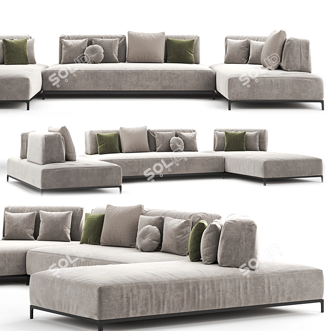 Ditre Sanders AIR Sofa - Modern Comfort at Its Finest 3D model image 2