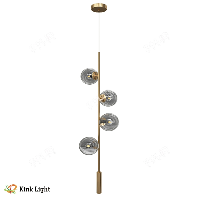 Industrial Loft Chandelier Irda 07622-4A 3D model image 1