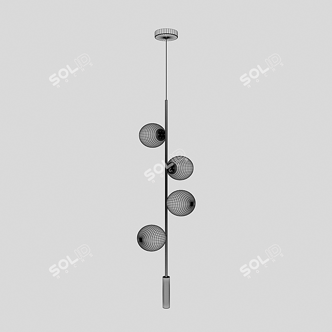 Industrial Loft Chandelier Irda 07622-4A 3D model image 2