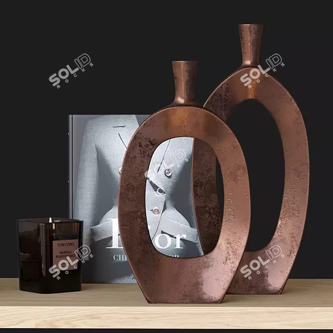 Elegant Home Decor Set 3D model image 2