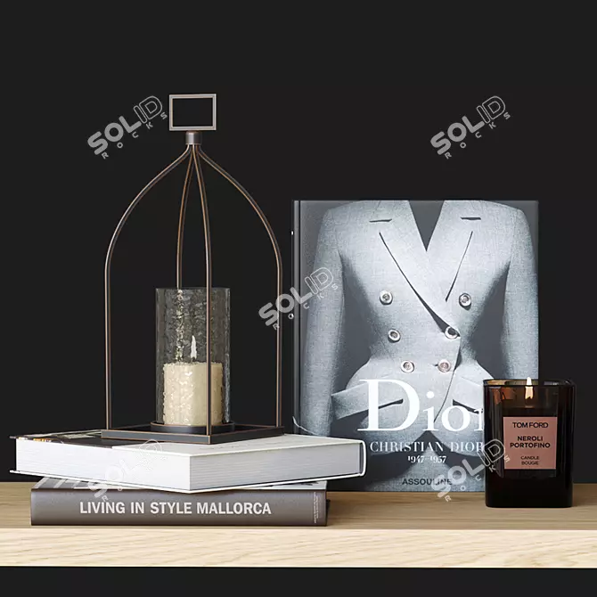 Elegant Home Decor Set 3D model image 3