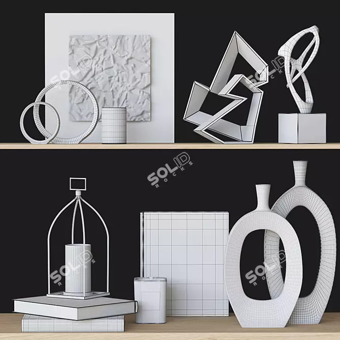 Elegant Home Decor Set 3D model image 7