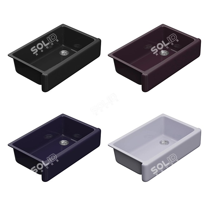Kohler Whitehaven Enamelled Cast Iron Sink 3D model image 4