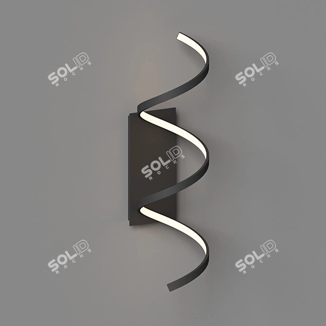 Spiral Glow Wall Sconce: Synergy Illuminate 3D model image 3