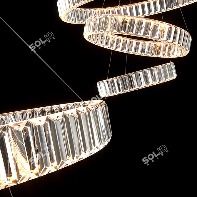 Elegant Crystal Chandelier: Ø 30/40/60 cm 3D model image 2