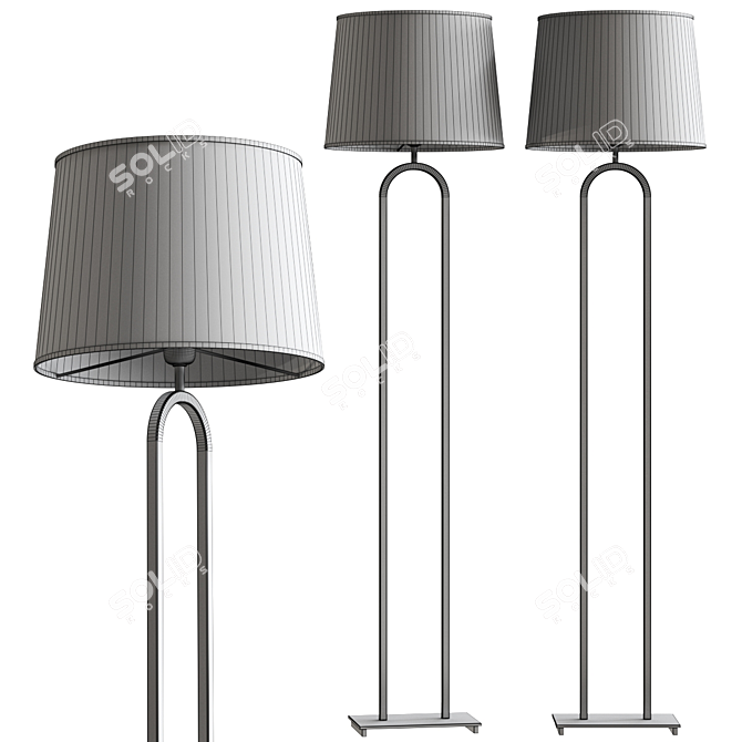 Elegant Haussmann Floor Lamp by Hugues Chevalier 3D model image 2