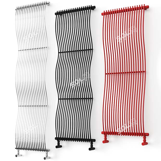 Joba Vertical Heated Towel Rail 3D model image 1