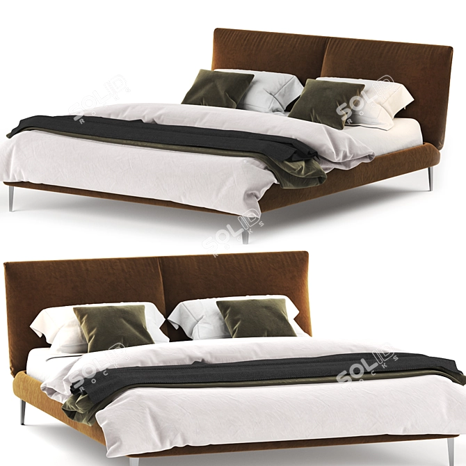 Luxurious Maxalto SELENA Bed 3D model image 1