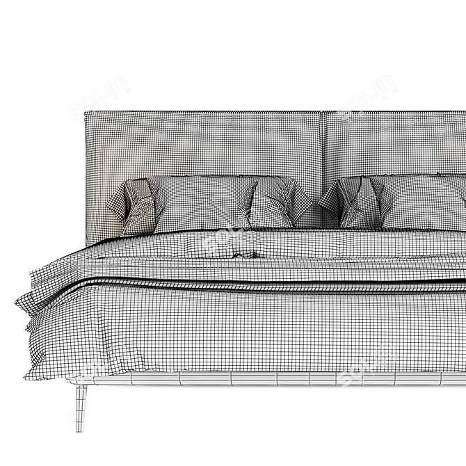 Luxurious Maxalto SELENA Bed 3D model image 3