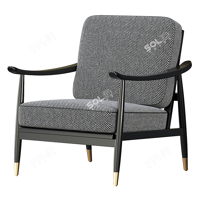 Kiara Contemporary Armchair 3D model image 1