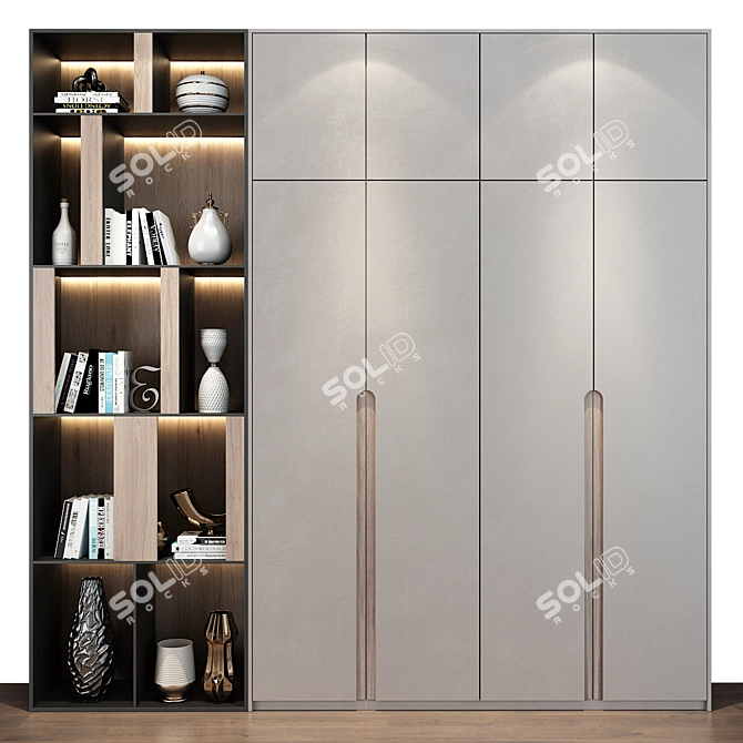 Sleek Wardrobe | Contemporary Design 3D model image 1