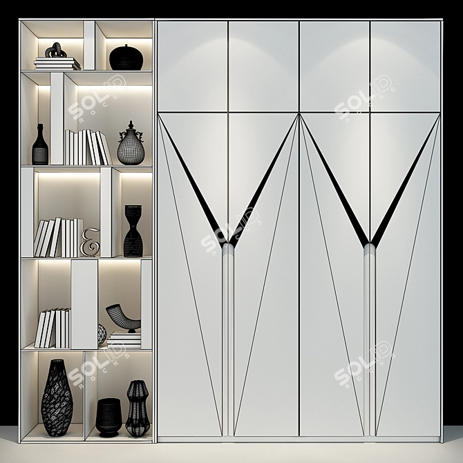 Sleek Wardrobe | Contemporary Design 3D model image 2