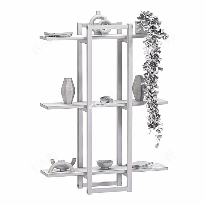 Elegant Middletown Tiered Shelf 3D model image 5