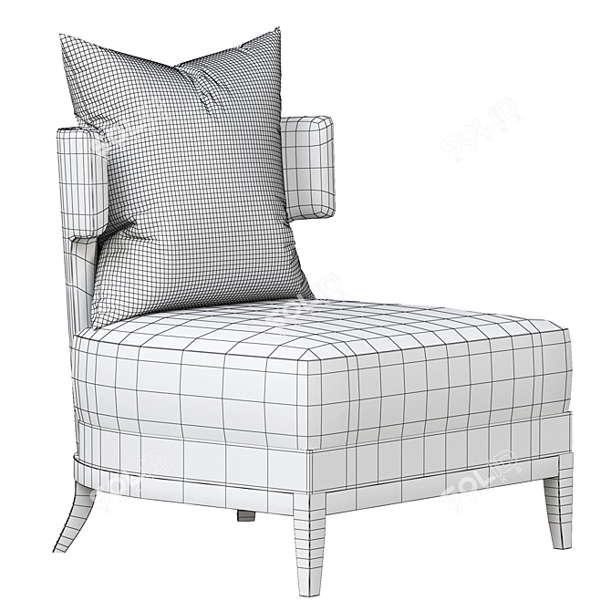 Luxury GOODWIN Armchair 3D model image 6