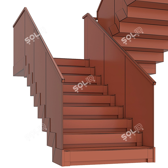 Contemporary Staircase Design 3D model image 7