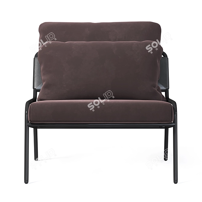 Stylish ZOE Armchairs 3D model image 2