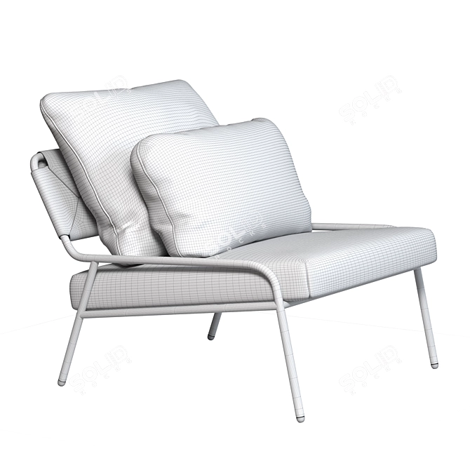 Stylish ZOE Armchairs 3D model image 3