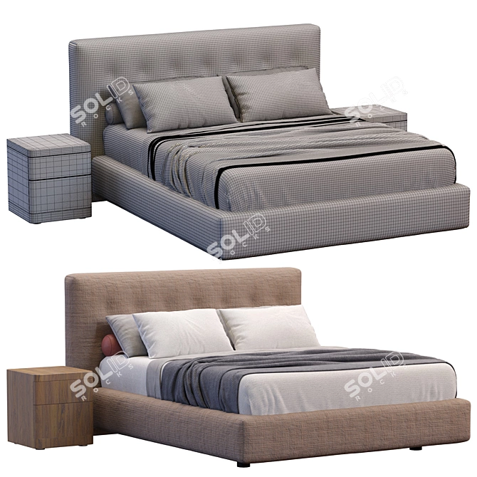 Elegant Arca Bed: Poliform Beauty 3D model image 4