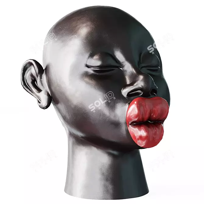 KARE_Deco Head Kussmund: Elegant 320mm Statue 3D model image 1