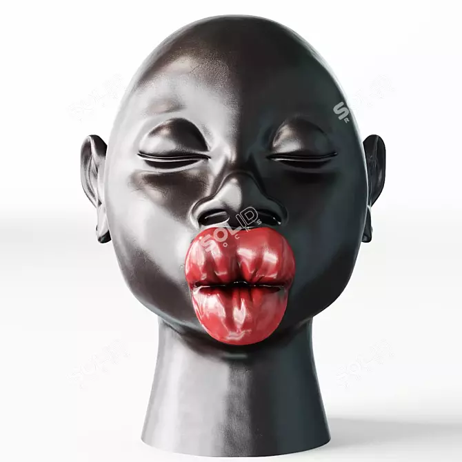 KARE_Deco Head Kussmund: Elegant 320mm Statue 3D model image 2