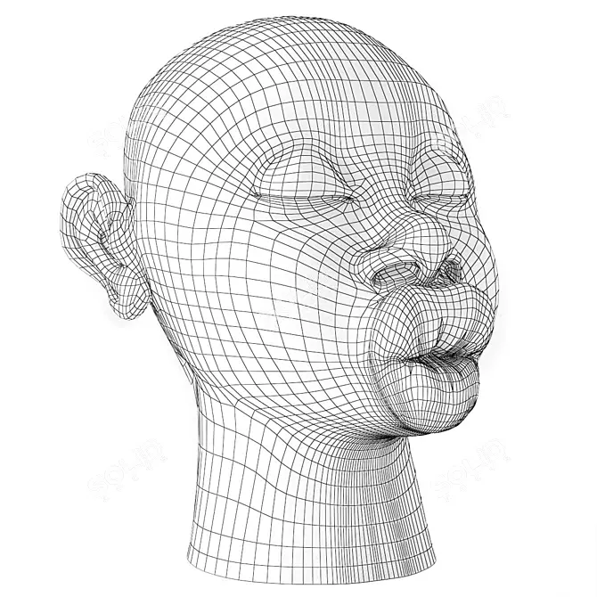 KARE_Deco Head Kussmund: Elegant 320mm Statue 3D model image 4