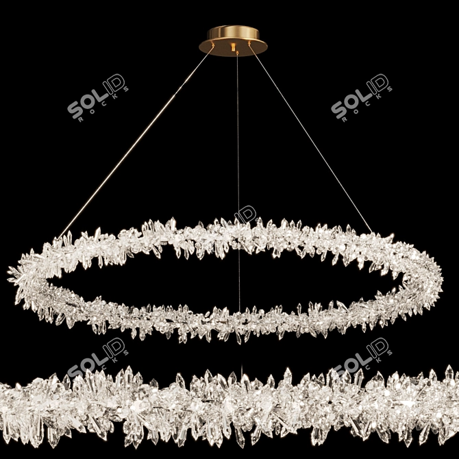 Gorgeous Crystal Ring Chandelier 3D model image 1