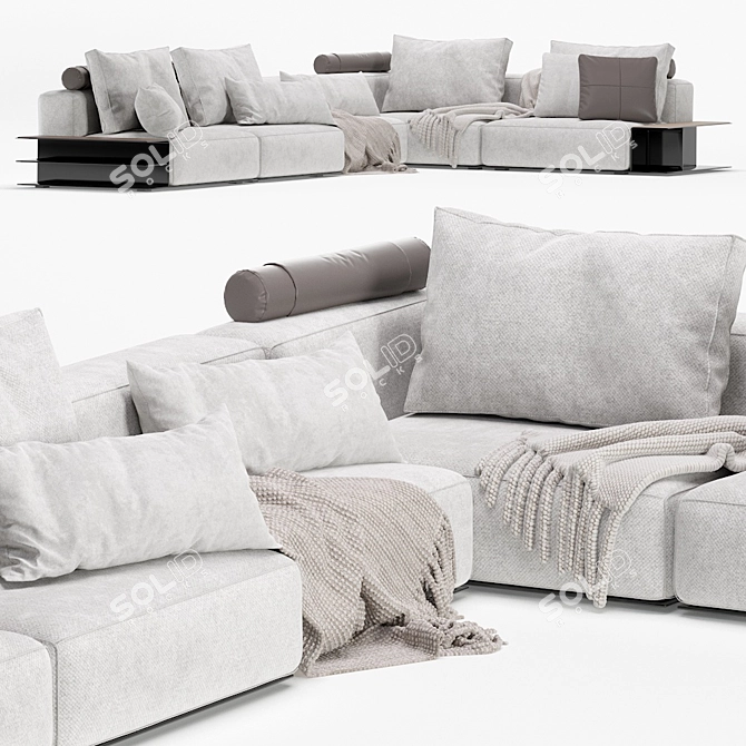 Poliform Westside Sofa: Contemporary Comfort 3D model image 2