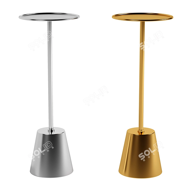  Patson Steel Pedestal End Table 3D model image 1