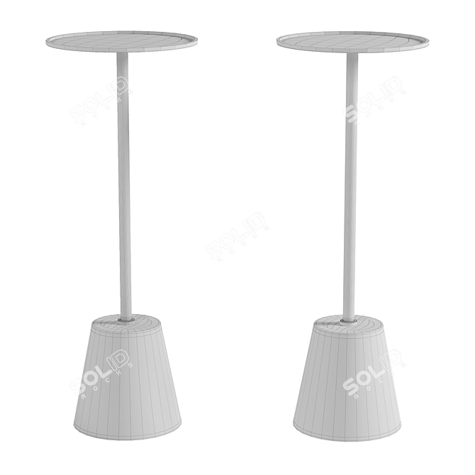  Patson Steel Pedestal End Table 3D model image 2