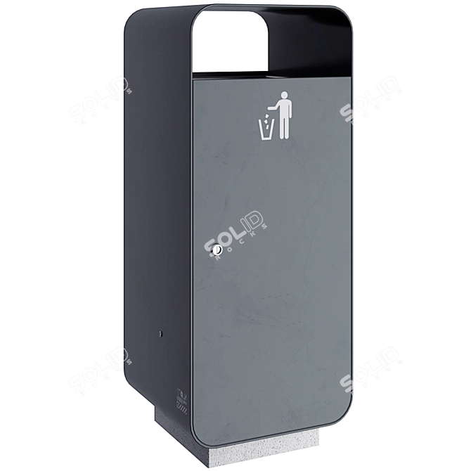 VROOM Waste Bin: Stylish and Efficient 3D model image 1