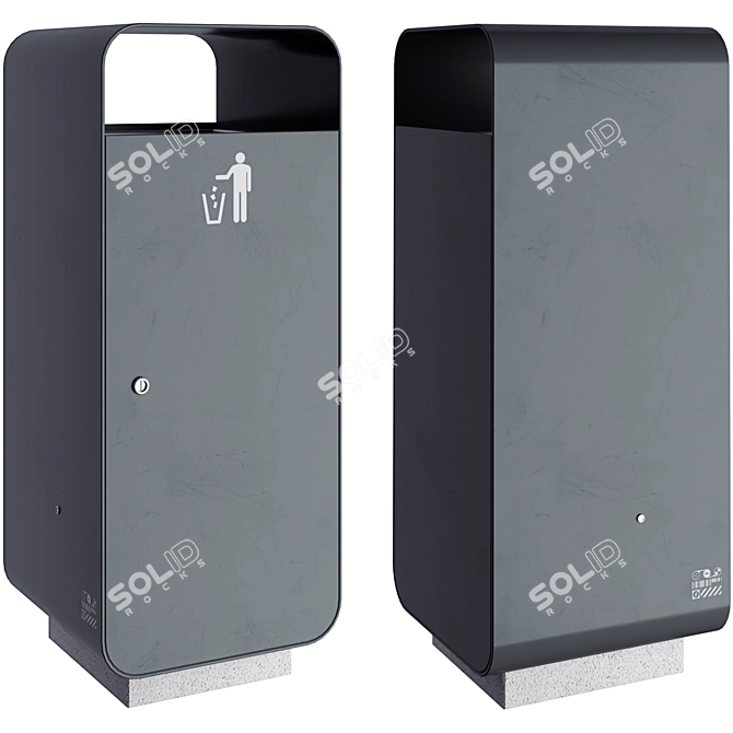 VROOM Waste Bin: Stylish and Efficient 3D model image 2